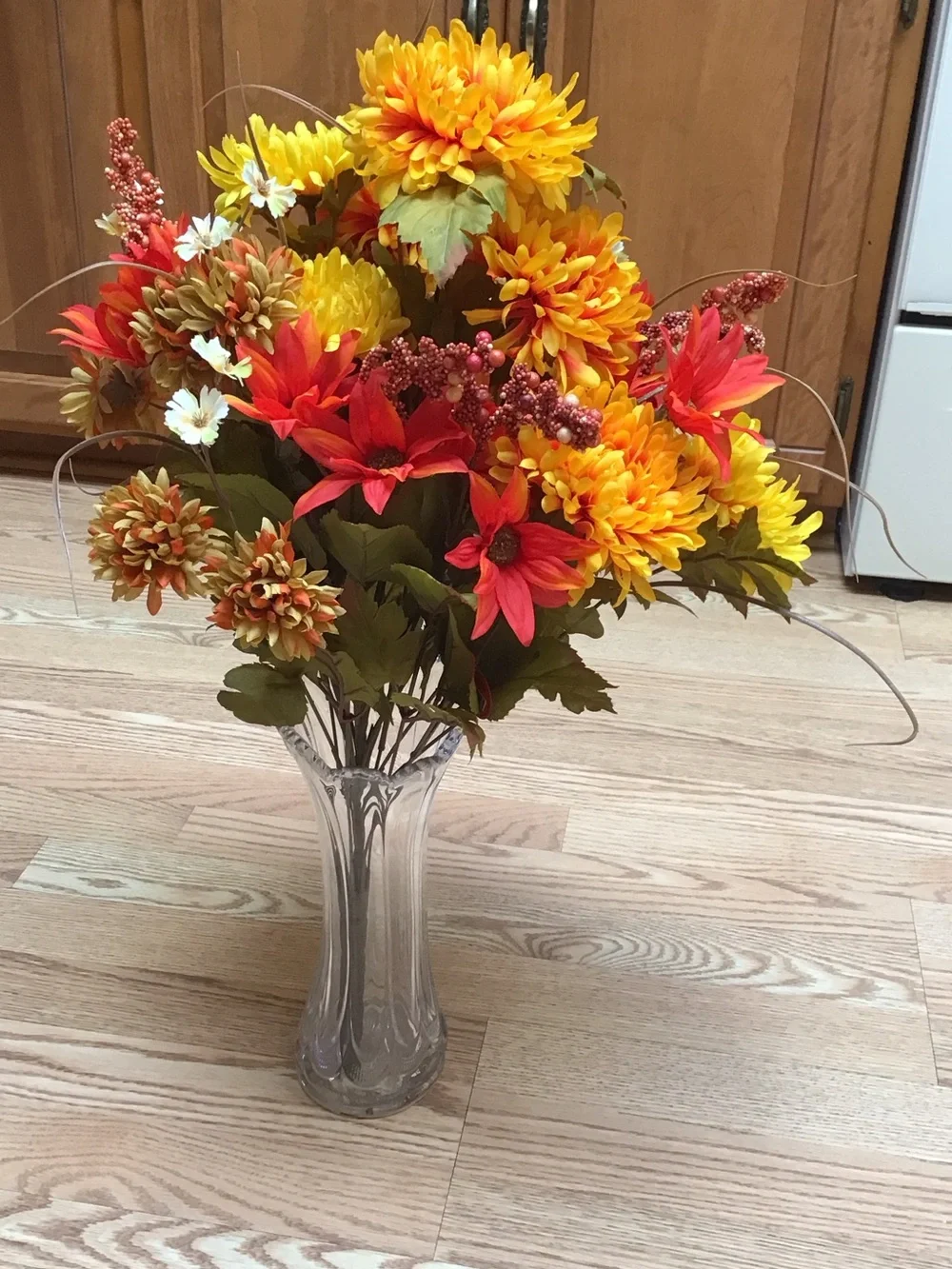 Bouquet of fall silk flowers